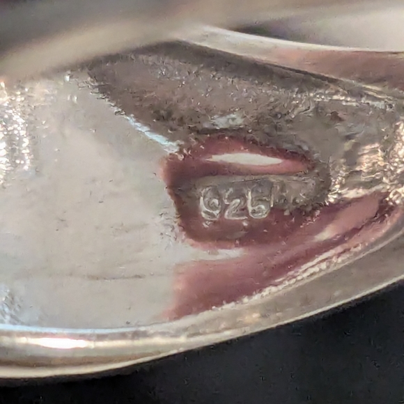 925 Solid Sterling Silver Scattered Multicolor CZ Gemstone Ring Size 10 - Picture 8 of 10